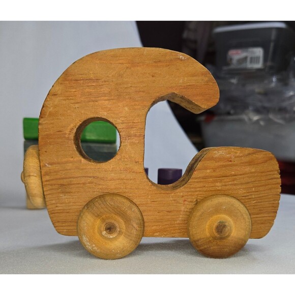 Vintage Letter Character Wood Block Truck Car Lot 110 Blocks 2 Cars Raggedy Ann - Picture 7 of 16